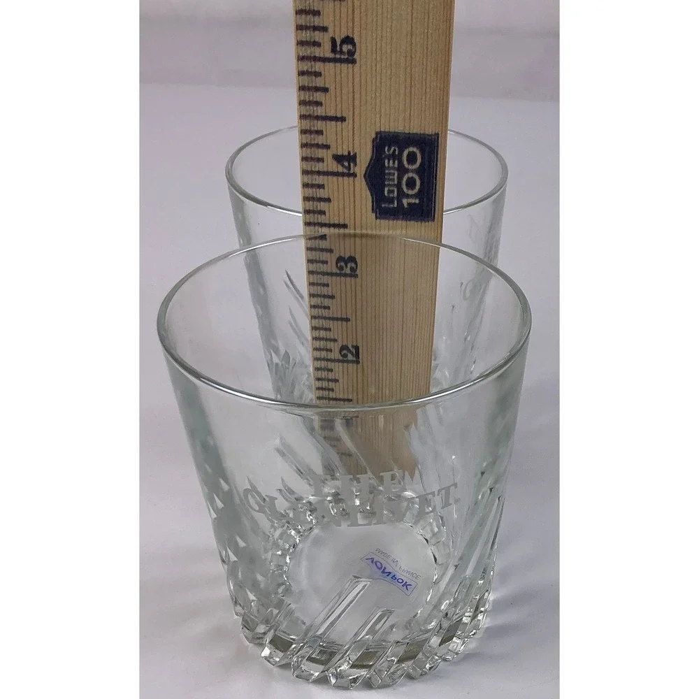 The‎ Glenlivet Whiskey Tumbler Glasses Set of 2 Heavy Base Etched Design